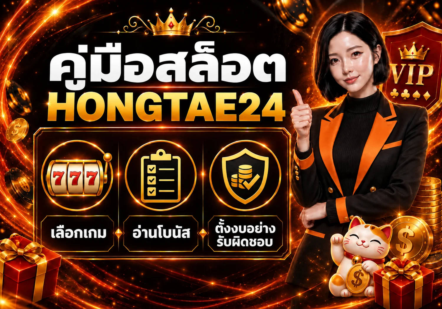 HONGTAE24 คู่มือสล็อต อ่านโบนัสและตั้งงบ